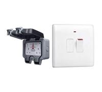 BG Electrical Double Weatherproof Outdoor Switched