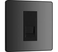 BG Evolve Black Chrome Single Secondary Telephone Socket - PCDBCBTS1B