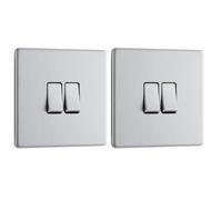 BG Electrical fbs42 Screwless Flat Plate Double Li