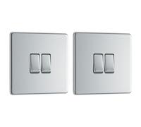 BG Electrical FPC42 Screwless Flat Plate Double Li