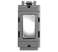BG Electrical GPC13 Nexus Grid Polished Chrome 20A 1 Module Intermediate Modular Switch