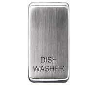 BG Electrical GRDWBS Nexus Grid Brushed Steel Rocker Marked DISHWASHER