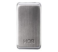 BG Electrical GRHBBS Nexus Grid Brushed Steel Rocker Marked HOB