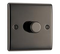 Nexus Metal Black Nickel Single Intelligent Led Dimmer Switch 2-Way Push On/Off NBN81-01