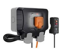BG Electrical Outdoor Weatherproof Double Switched Socket Kit with RCD Plug and 3 Metres of Cable, IP66 Rated, 13 Amp