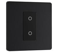 BG Evolve PCDMBTDM1B 2-Way Master 200W Single Touch Dimmer Switch - Matt Black (Black)
