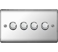 BG Electrical Quadruple Push On/Off Dimmer Switch, 2-Way
