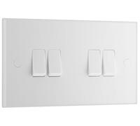 BG 900 Series 10A 10AX 4 Gang 2 Way Light Switch - White - 944W