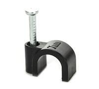 BG Electrical Round Cable Clips, Pack of 50, Black, 7 mm