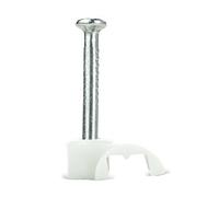 BG Electrical Round Cable Clips, Pack of 50, White, 8 mm