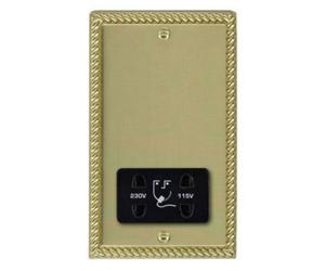 BG Electrical Sector S9301 Dynasty Dual Voltage Shaver Unit - Georgian Brass / Brown Insert