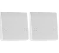 BG Electrical Single Cooker Flex Outlet Plate, Bottom Entry, Round Edge, Nexus 800 Series, White Moulded, 45A, 879 (Pack of 2)