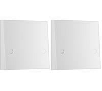 BG Electrical Single Cooker Flex Outlet Plate, Bottom Entry, Square Edge, Nexus 900 Series, White Moulded, 45A, 979 (Pack of 2)