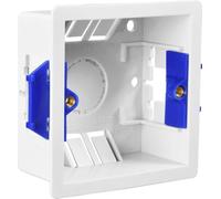 BG Electrical Single Dry Lining Plasterboard and Cavity Wall Back Boxes, 47mm, Square Edge, Nexus 900 Series, White Moulded, 917