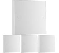 BG Electrical Single Flex Outlet Plate, Bottom Entry, Square Edge, Nexus 900 Series, White Moulded, 25A, 954 (Pack of 4)