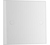 BG Electrical Single Flex Outlet Plate, Bottom Entry, Square Edge, Nexus 900 Series, White Moulded, 25A, 954