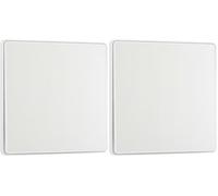 BG Electrical Single Intermediate Wall Light Switch, Edge-to-Edge Rocker, Screwless Appearance, Round Edges, Evolve, Pearlescent White, 20A, 16AX, PCDCL13EW (Pack of 2)