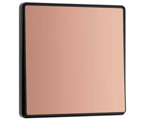 BG Electrical Single Intermediate Wall Light Switch, Edge-to-Edge Rocker, Screwless Appearance, Round Edges, Evolve, Polished Copper, 20A, 16AX, PCDCP13EB