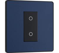 BG Evolve PCDDBTDS1B 2-Way Secondary 200W Single Touch Dimmer Switch - Matt Blue (Black)