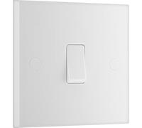 BG Electrical Single Switch for Electrical Appliances, Double Pole, Square Edge, Nexus 900 Series, White Moulded, 20A, 930