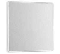BG Electrical Single Wall Light Switch, 2-Way, Edge-to-Edge Rocker, Screwless Appearance, Round Edges, Evolve, Brushed Steel, 20A, 16AX, PCDBS12EW