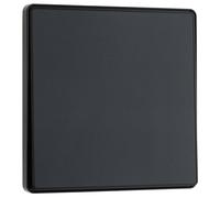 BG Electrical Single Wall Light Switch, 2-Way, Edge-to-Edge Rocker, Screwless Appearance, Round Edges, Evolve, Matt Grey, 20A, 16AX, PCDMG12EB
