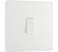 BG Evolve PCDCL12W 20A 16AX 2 Way Single Light Switch - Pearlescent White (White)