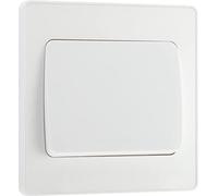 BG Evolve Pearl White Single Light Switch 20A 16AX 2 Way Wide Rocker - PCDCL12WW