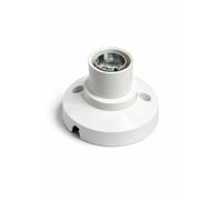 BG Electrical Straight Batten Light Bulb Lamp Holder with Short Skirt, Ceiling Light Fixture for B22 Bayonet Bulb, White, 752-01