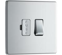 BG FPC50 Flatplate Screwless Switched Spur 13A - Polished Chrome