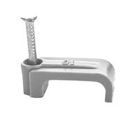 BG Electrical Twin and Earth Cable Clips, Pack of 50, Grey, 10 mm