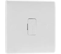 BG Electrical Unswitched Fused Spur Connection Unit, Double Pole, Round Edge, Nexus 800 Series, White Moulded, 13A, 854