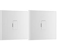 BG Electrical Unswitched Fused Spur Connection Unit, Double Pole, Square Edge, Nexus 900 Series, White Moulded, 13A, 952 (Pack of 2)