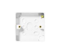 BG Electrical White Round Moulded Pattress Surface Box 1G 32mm White Round Moulded Pattress Surface Box 1G 32mm