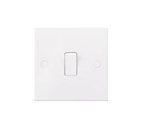 BG Electrical White Square Moulded 10A 1G 1 Way Switch White Square Moulded 10A 1G 1 Way Switch