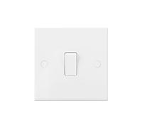 BG Electrical White Square Moulded 10A 1G 2 Way Light Switch White Square Moulded 10A 1G 2 Way Light Switch