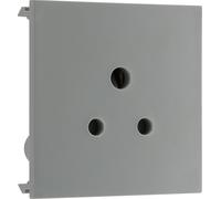 BG EM2ASG Euro Module 2A Round Pin Unswitched Socket - Grey