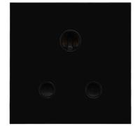 BG EM5ASB Euro Module 5A Round Pin Unswitched Socket - Black