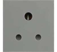 BG EM5ASG Euro Module 5A Round Pin Unswitched Socket - Grey