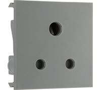 BG EM5ASG Euro Module 5A Round Pin Unswitched Socket - Grey