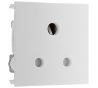 BG EM5ASW Euro Module 5A Round Pin Unswitched Socket - White