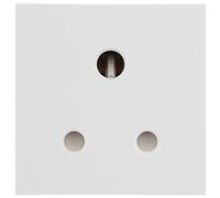 BG EM5ASW Euro Module 5A Round Pin Unswitched Socket - White