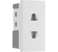 BG EMEUSW Euro Module 16A 2 Pin Unswitched Socket - White