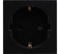 BG EMSCHSB Euro Module 16A Schuko Unswitched Socket - Black