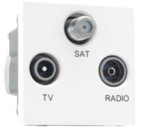 BG EMTVFMSATW Euro Module TV, Radio, Dual Satellite - White