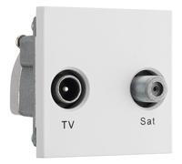 BG EMTVSATW Euro Module TV & Satellite - White