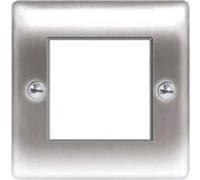 BG Euro Module Nexus Metal 2 Gang Frontplate NBSEMS2