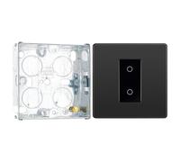 British General Evolve Touch Dimmer Switch – Single Master 2‑Way, Trailing‑Edge 200W, Black Chrome