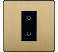 BG EVOLVE BRUSHED BRASS SCREWLESS Switches & Sockets BLACK Insert Full Range