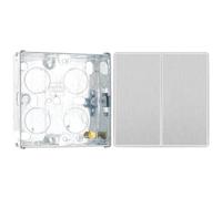 BG Evolve Brushed Steel 2 Way Double Edge to Edge Rocker Switch PCDBS42EW with 25mm Steel Back Box